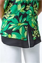Green Floral Print V-Neck Double Layer Vest Top, Image 5 of 5