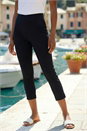 Black Cropped Stretch Trouser, Image 2 of 4