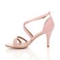 Light Pink AJVANI Light Pink High Heel Crossed Straps Buckle Strappy Sandals, Image 3 of 6