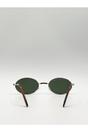Gold Retro Round Sunglasses, Image 5 of 5