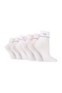 White 6 Pair Ladies Turn Over Lounge Socks, Image 1 of 3