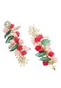 Pink Diva Collection Floral Chandelier Earrings, Image 3 of 5