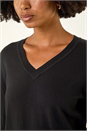 Black Longline Knitted Jumper Dress, Image 5 of 5