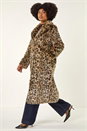 Brown Premium Animal Faux Fur Coat, Image 3 of 8