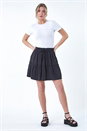Black Dusk Tiered Tie Detail Pocket Mini Skirt, Image 2 of 5