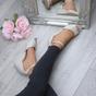 Natural AJVANI Natural Mid Wedge Heel Ankle Strap Sandals, Image 5 of 6