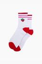White Strawberry Cotton Sports Socks in White, Image 3 of 4