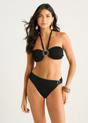  Black Sun Trim Halter Neck Bikini Top, Image 2 of 4