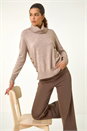 Beige Soft Roll Neck Knit Jumper, Image 1 of 5