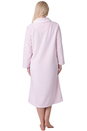 Pink Camille Lingerie Pink Supersoft Button Front Housecoat, Image 3 of 5