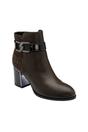 Brown Adelaide Leather Block Heel Ankle Boots, Image 1 of 3