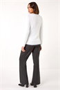 Ivory  Sparkly Fluffy Knit Jumper, Image 3 of 5