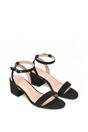 Black 'Gemma' Low Block Heel Open Toe Strappy Sandal Shoes, Image 5 of 5