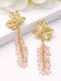 Gold Leaf Branch Drop Earrings, Image 3 of 3