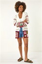 Ivory  Edge Crochet Detail Knit Cardigan, Image 2 of 7