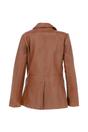 Tan 'Lucia' Real Leather Fashion Single Breasted Blazer, Image 4 of 5
