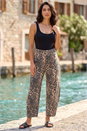 Camel Dusk Animal Print Barrel Leg Jeans, Image 1 of 4