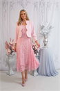 Pink Julianna Lace Dress & Scallop Jacket Set, Image 6 of 6