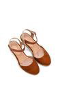 Tan XY LONDON Tan 'Joey' Closed Toe Ankle Strap Espadrille Wedge Platform Shoes, Image 6 of 6