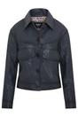 Navy Retro Biker Leather Jacket - Kopervik, Image 1 of 6