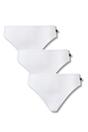 White British Boxers White Pack of Three "White" Cotton High Leg Knickers, Image 1 of 3