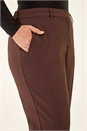Dark Brown Curve Straight Leg Trouser, Image 5 of 7
