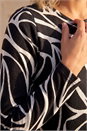 Black Petite Abstract Print Top, Image 4 of 4