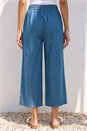 Indigo Petite Washed Denim Look Trouser, Image 3 of 4