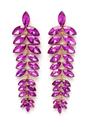 Purple AVANT-GARDE PARIS Purple Multicolored Cascading Leaf-Shaped Drop Earrings, Image 1 of 5