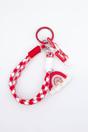 Red Rainbow Clip On Bag Charm in Red, Image 1 of 3