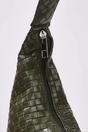 Khaki Woven Texture Oversized Tote Shoulder Bag, Image 3 of 3