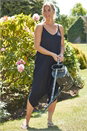 Black Cropped V-Neck Hareem Jumpsuit, Image 4 of 4