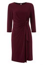 Wine Twist Front Detail Dress, Image 4 of 4