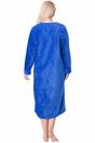 Blue Supersoft Zip Front Embossed Housecoat, Image 3 of 5