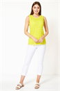 Yellow Lace Front Jersey Top, Image 2 of 5