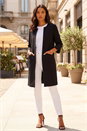 Black Smart Longline Textured Jacket , Image 1 of 4