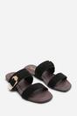 Black Orlina Two Strap Side Buckle Sandal, Image 4 of 5