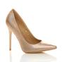 Gold AJVANI Gold High Heel Mermaid Pointed Toe Court Shoes, Image 1 of 6