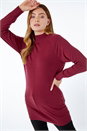 Wine Longline High Neck Tunic Jumper , Image 1 of 5