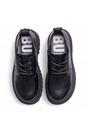 Black Womens Chunky Lace-Up Derby Shoes Pluto, Image 6 of 6