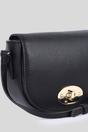 Black 'Borsa della Moda' Real Leather Saddle Crossbody Bag, Image 2 of 4