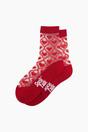 Red Heart Ribbon Combed Cotton Sheer Pop Socks in Red, Image 3 of 4