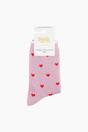 Light Pink Love Hearts Combed Cotton Glitter Socks, Image 4 of 4