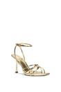 Gold 'Ottoline' Strappy Stiletto Heeled Sandals With Ankle Strap, Image 2 of 6