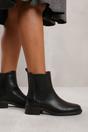 Black 'Serna' Ankle Boot With Elastic Panel, Image 1 of 4