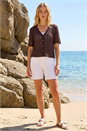 Chocolate Stitch Detail V-Neck Knit Cardigan , Image 2 of 4