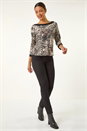 Natural Animal Print Holgraphic Top, Image 3 of 5