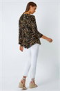 Natural Leaf Asymmetric Layer Stretch Top, Image 3 of 5
