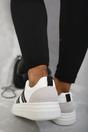 Black iKrush Black Annie Striped Lace Up Trainers, Image 2 of 4