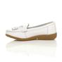White AJVANI White Comfort Boat Shoes Loafers, Image 3 of 8